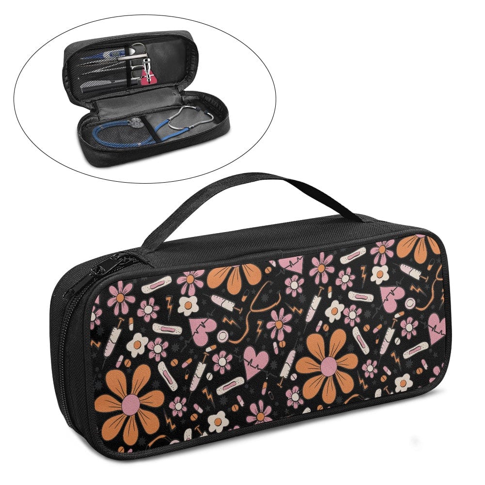 Stethoscope Black Sunflower Storage Bag