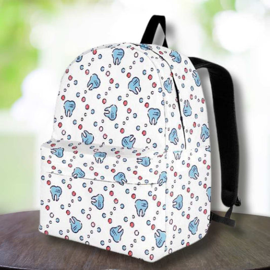 Dentist Tooth Mosaic Backpack - White