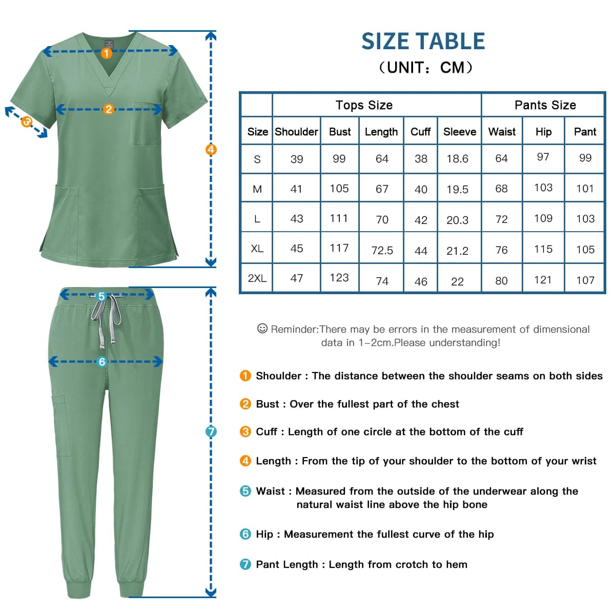 Unisex Medical Scrubs Set