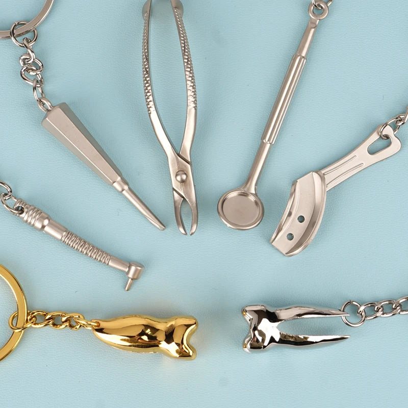 4Pcs Dental Keychains