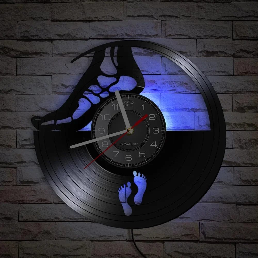 Anatomical Foot Podiatrist Vinyl Record Wall Clock