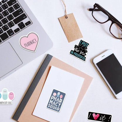 Nurse Stickers Waterproof Pharmacist Decals for Water Bottle Laptop Luggage Car Fridge Graffiti Sticker