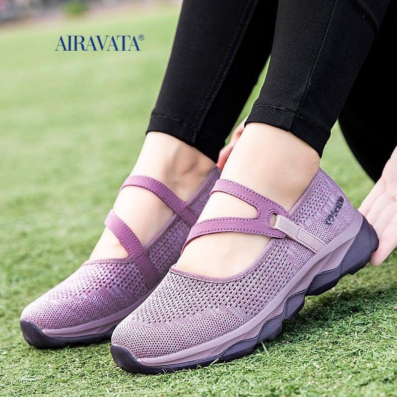 Nurse Casual Sneakers Womens Casual Comfortable Breathable Walking Shoes Slip on Light Mom Flatform Boat Shoe Anti-slip - Thumbedtreats