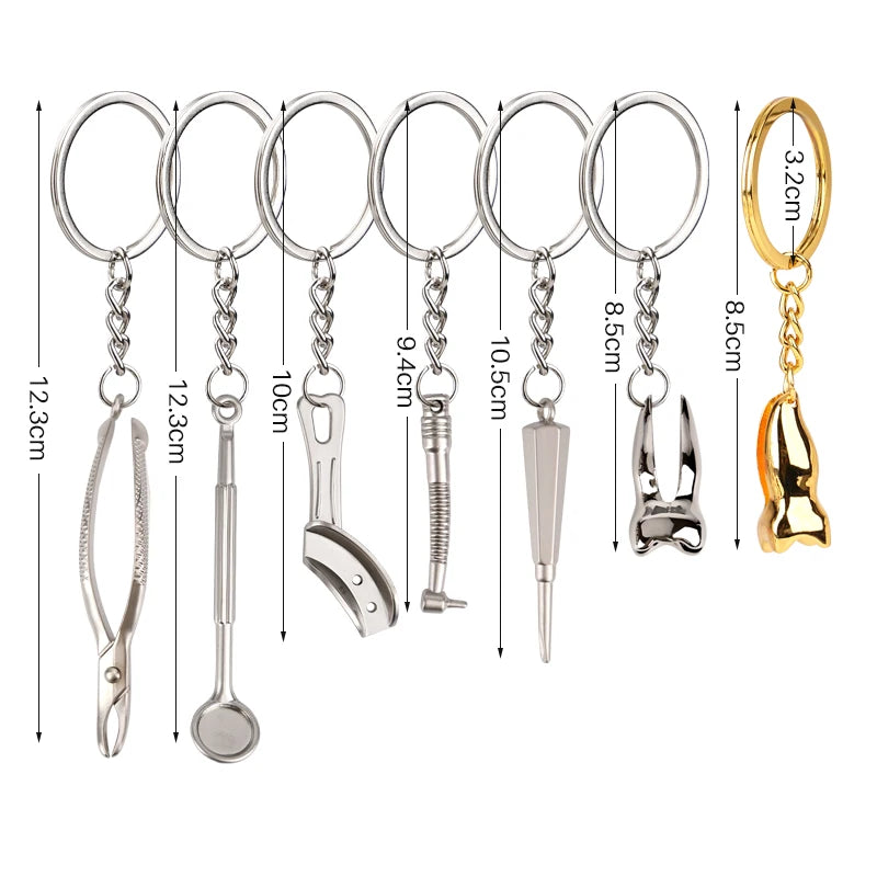 4Pcs Dental Keychains