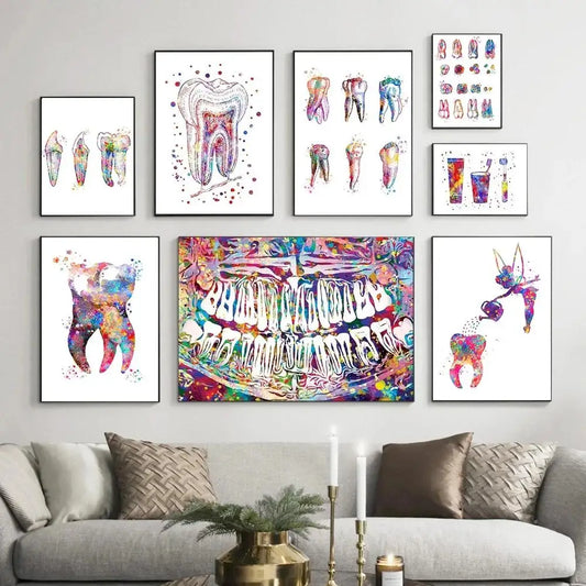 Dental Tooth Implant Canvas Wall Art