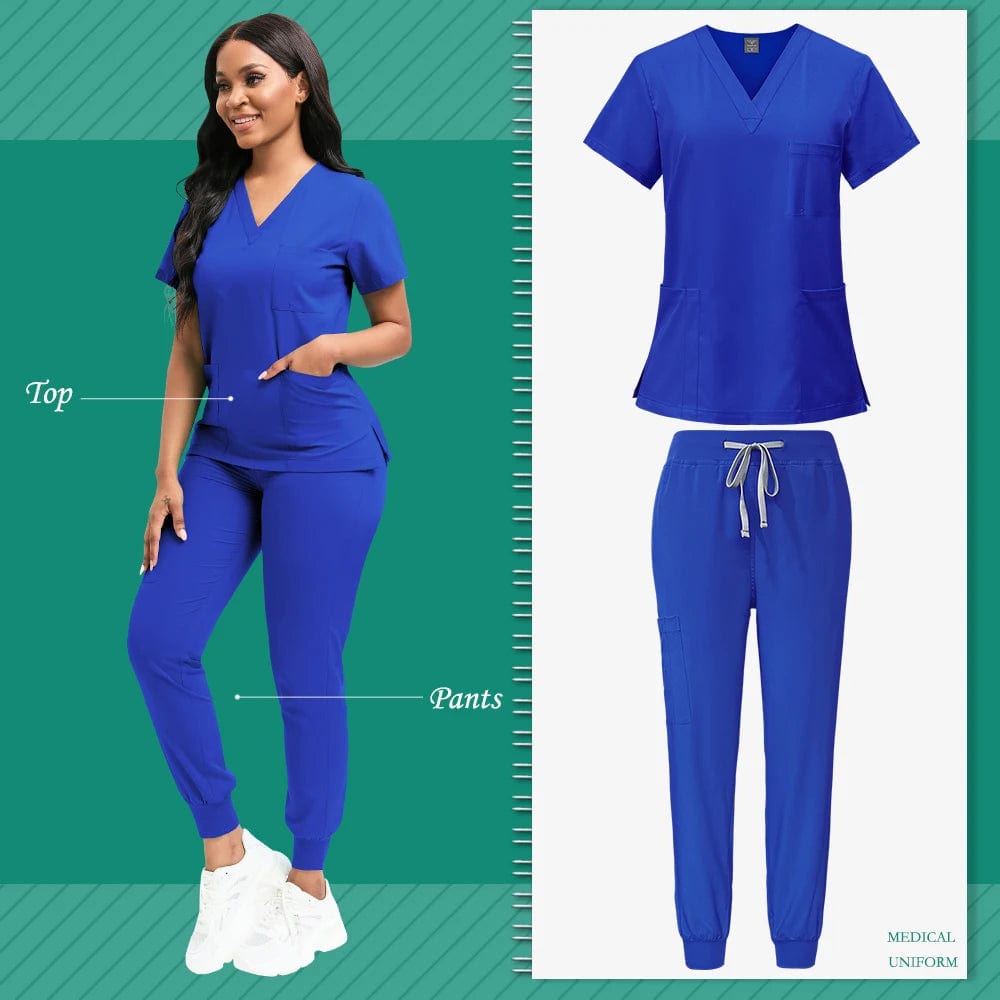 Scrubs Women Veterinary Dentistry Work Clothes