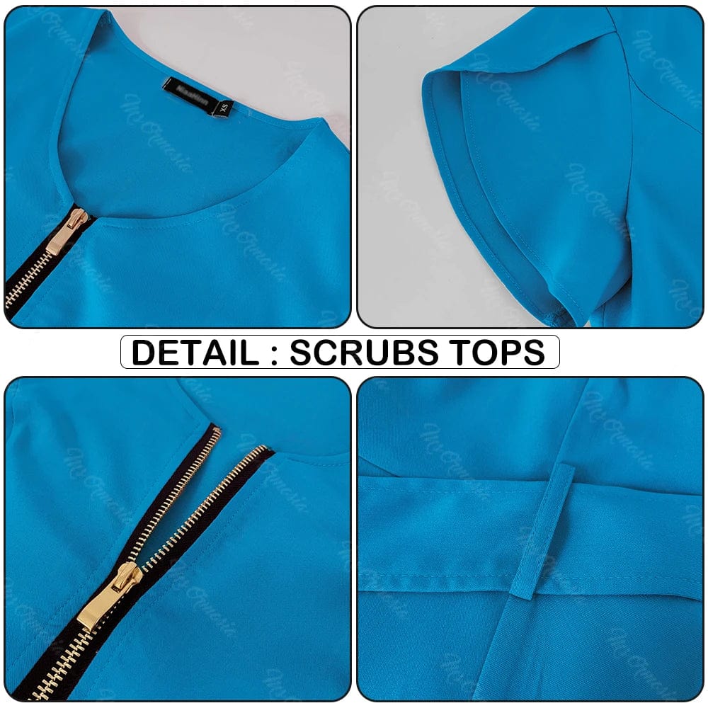 Women high quality anti wrinkle medical scrubs