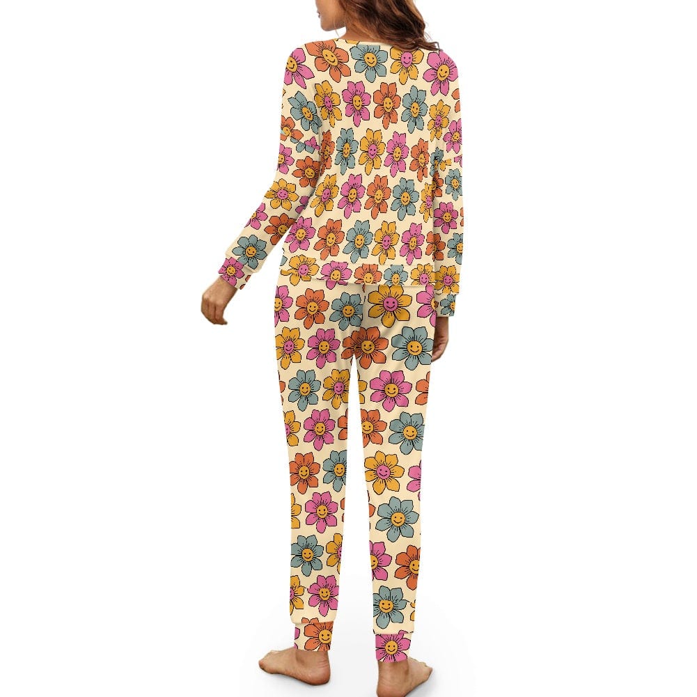 Women's Floral Drawstring Pajamas Set