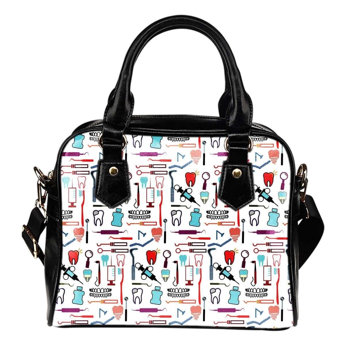 Dental Tools Pattern Shoulder Handbag [thumbedtreats] 