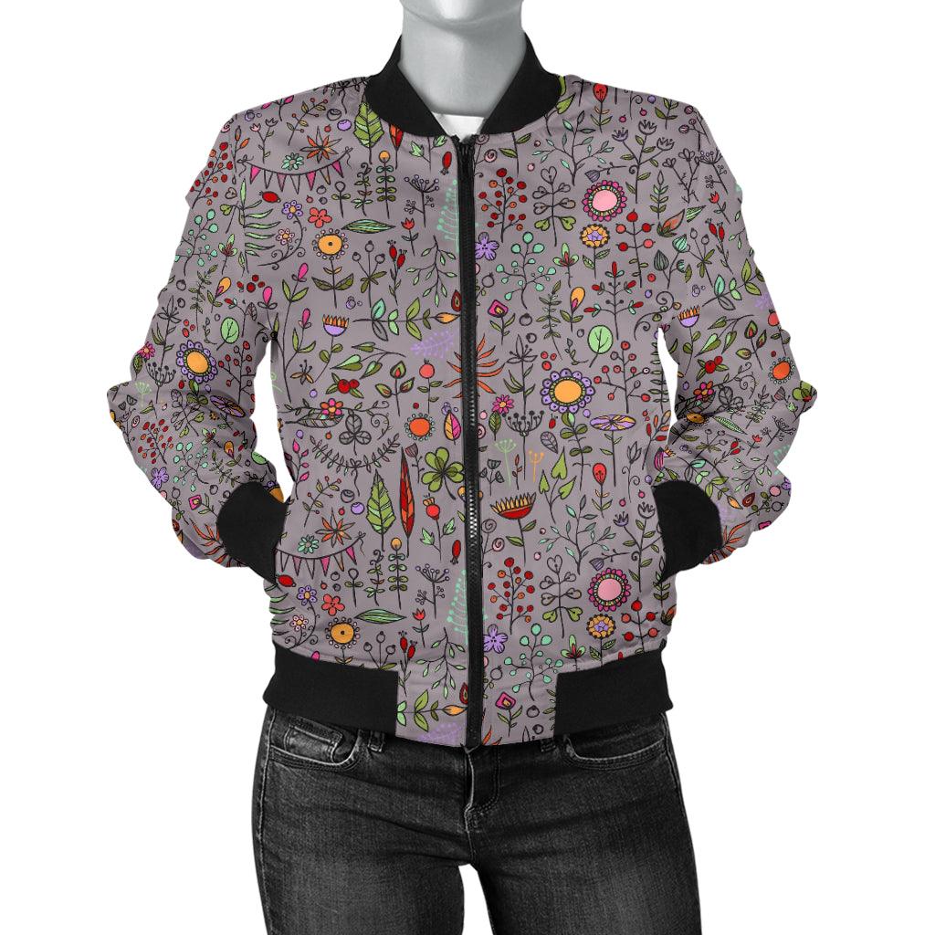 Women Floral Bomber Jacket - Thumbedtreats