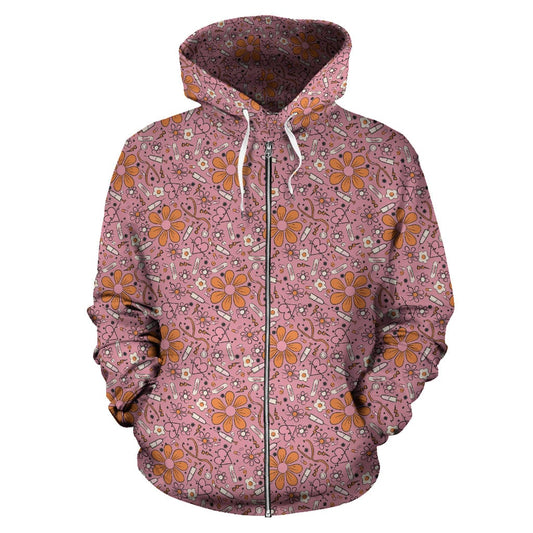 Sunflower Pink zipup hoodie