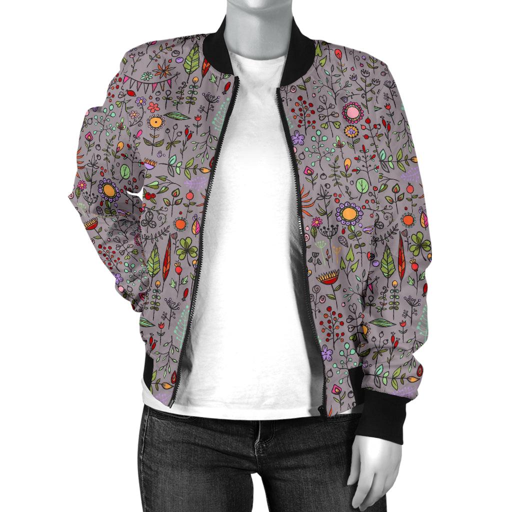 Women Floral Bomber Jacket - Thumbedtreats