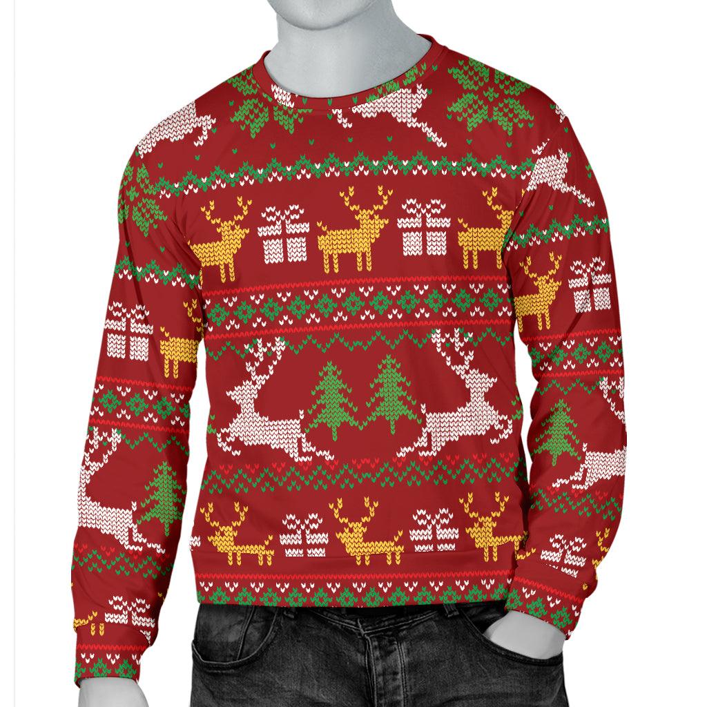 Ugly Christmas Red Yellow Green Men's Sweater - Thumbedtreats