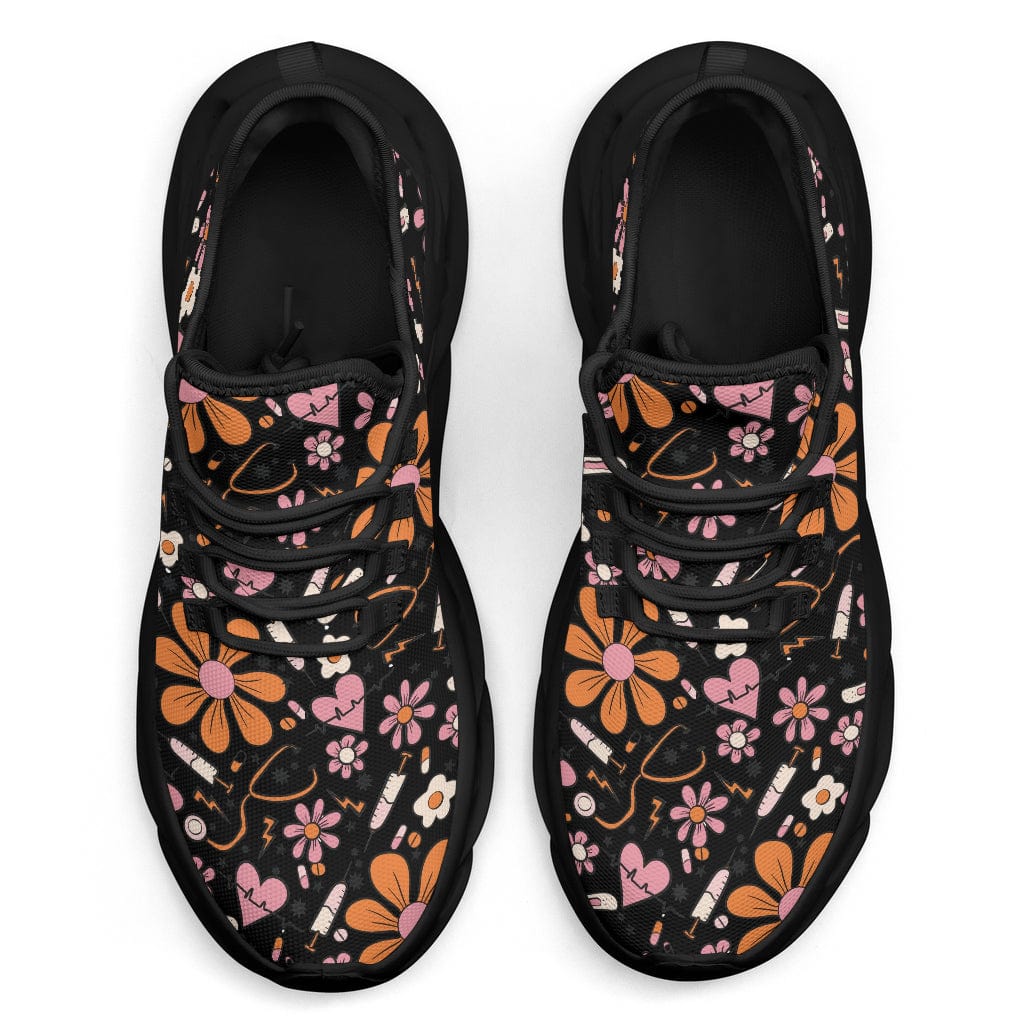 Nurse Floral Stethoscope Sneakers