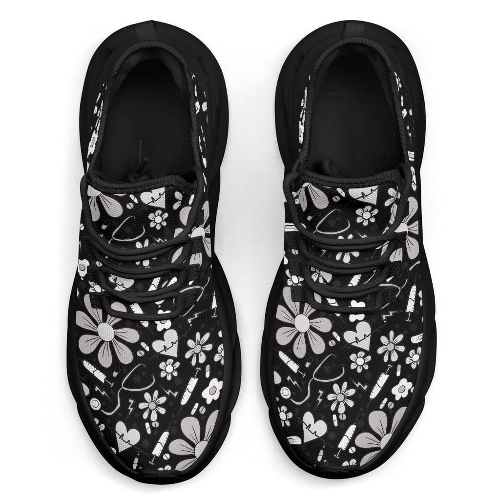 Nurse Floral Stethoscope Sneakers