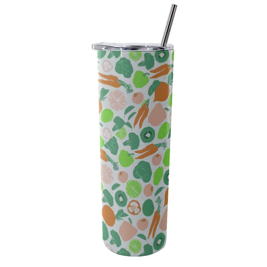 Veggies Tumbler With Stainless Steel Straw 20oz - Thumbedtreats