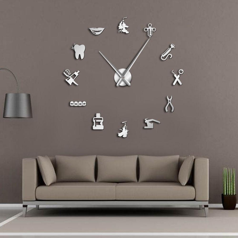 Dentist Office Giant Wall Clock Wall Clock Gift for Dental Clinics Wall clock for Dentists and Dental Surgeon Wall clock gifts.