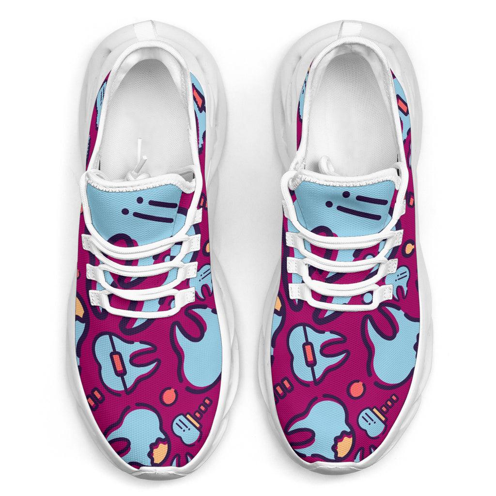 Dentist Blue and Pink Sneakers - White - Thumbedtreats